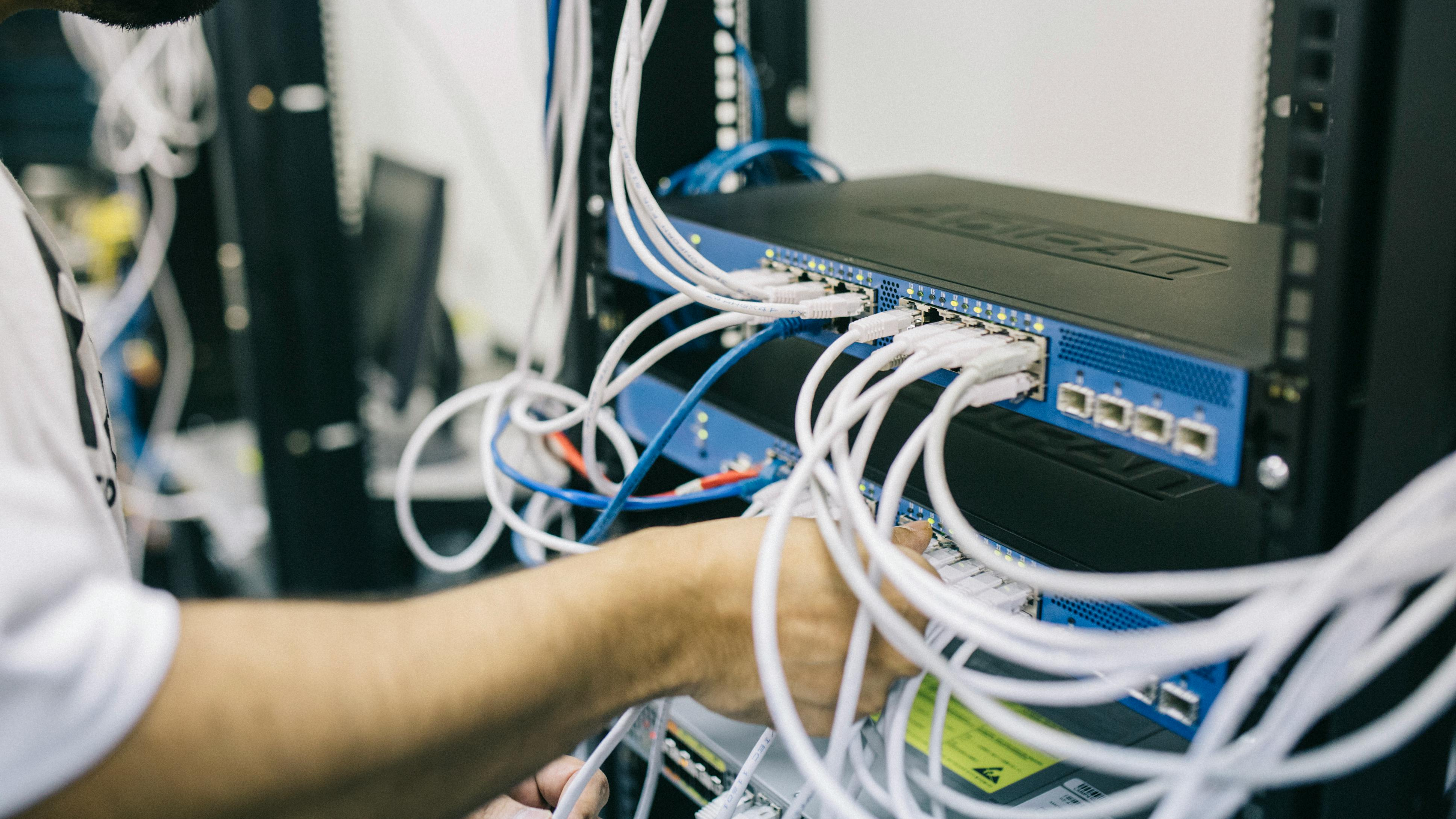 wiring network rack